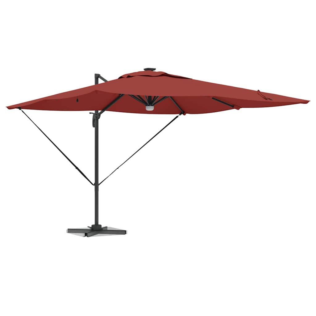 Roma Parasol Rood 286 x 284 x 270 cm Aluminium en Polyester is nu te koop bij PeponiXL, paradijselijk wonen!