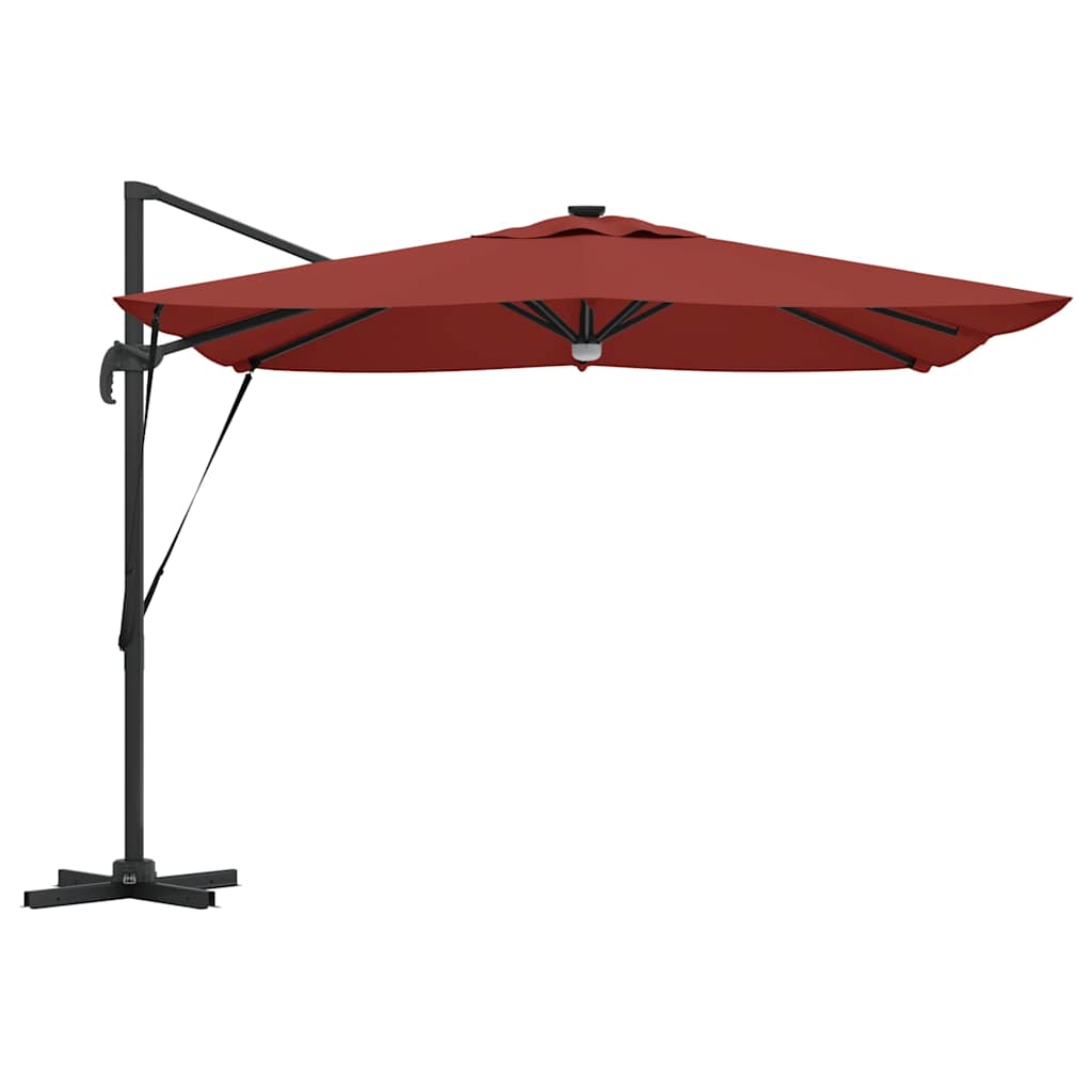 Roma Parasol Rood 286 x 284 x 270 cm Aluminium en Polyester is nu te koop bij PeponiXL, paradijselijk wonen!