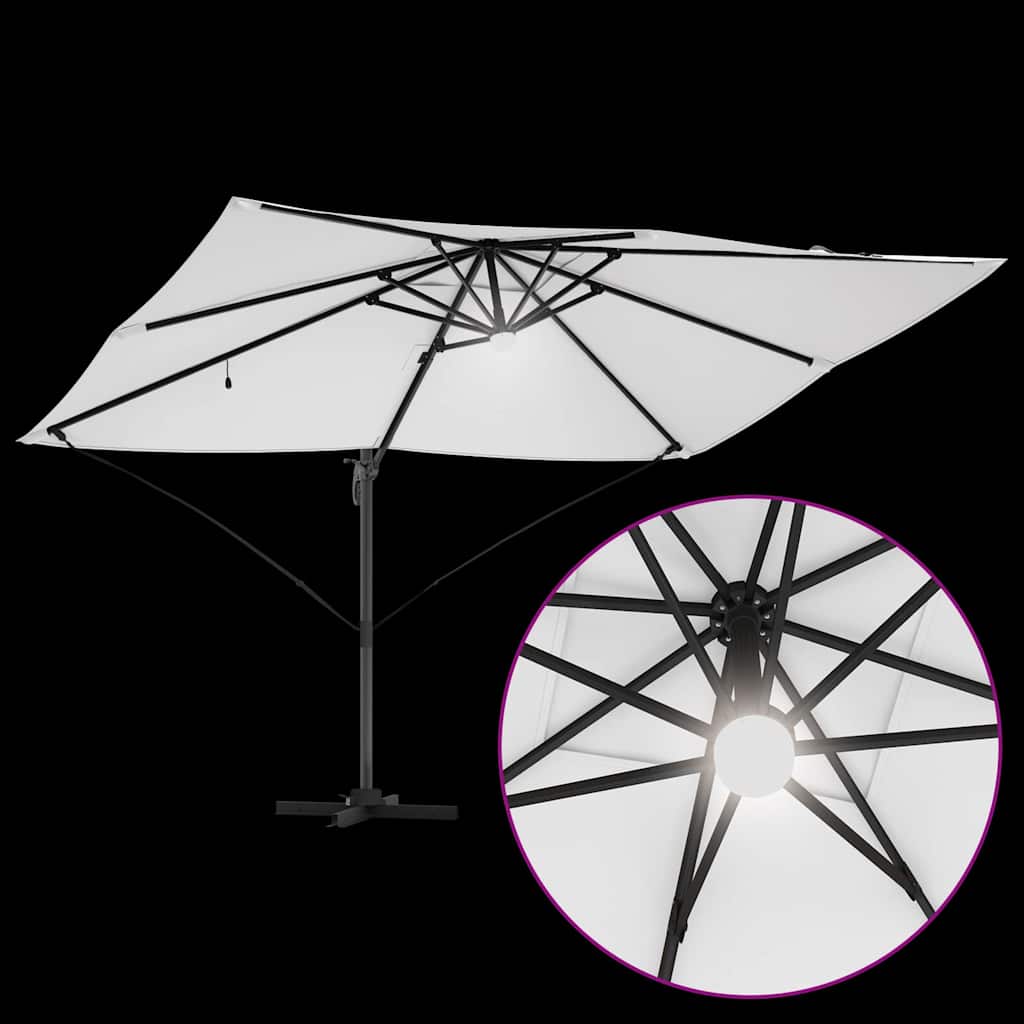 Parasol Zand 351 x 250 x 253 cm Polyester en Aluminium is nu te koop bij PeponiXL, paradijselijk wonen!