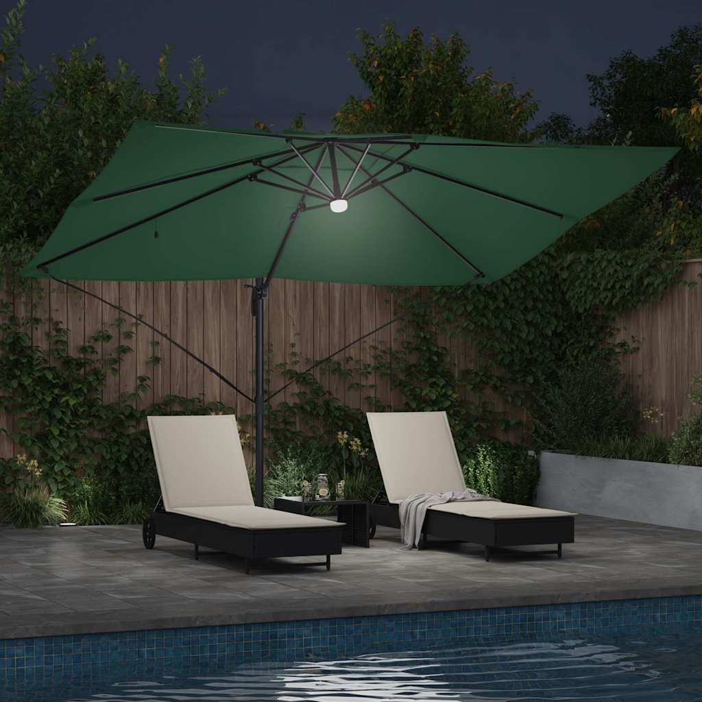 Parasol Groen 351 x 250 x 253 cm Polyester en Aluminium is nu te koop bij PeponiXL, paradijselijk wonen!