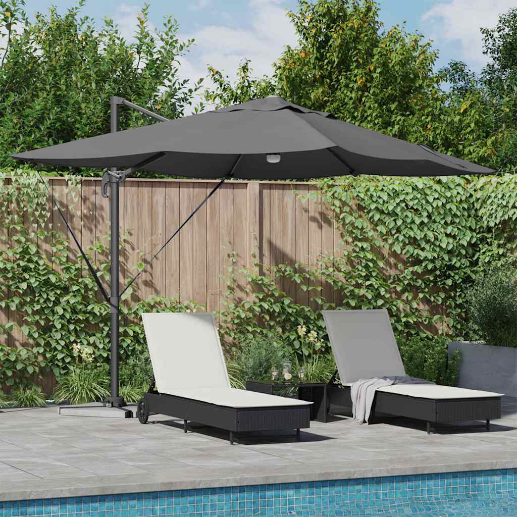 Parasol Antraciet 351 x 250 x 253 cm Polyester en Aluminium is nu te koop bij PeponiXL, paradijselijk wonen!