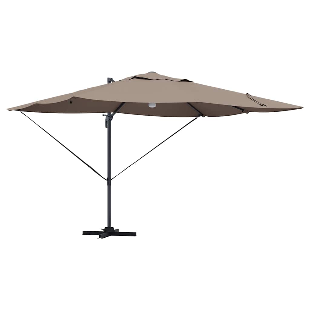 Parasol Taupe 351 x 250 x 253 cm Polyester en Aluminium is nu te koop bij PeponiXL, paradijselijk wonen!