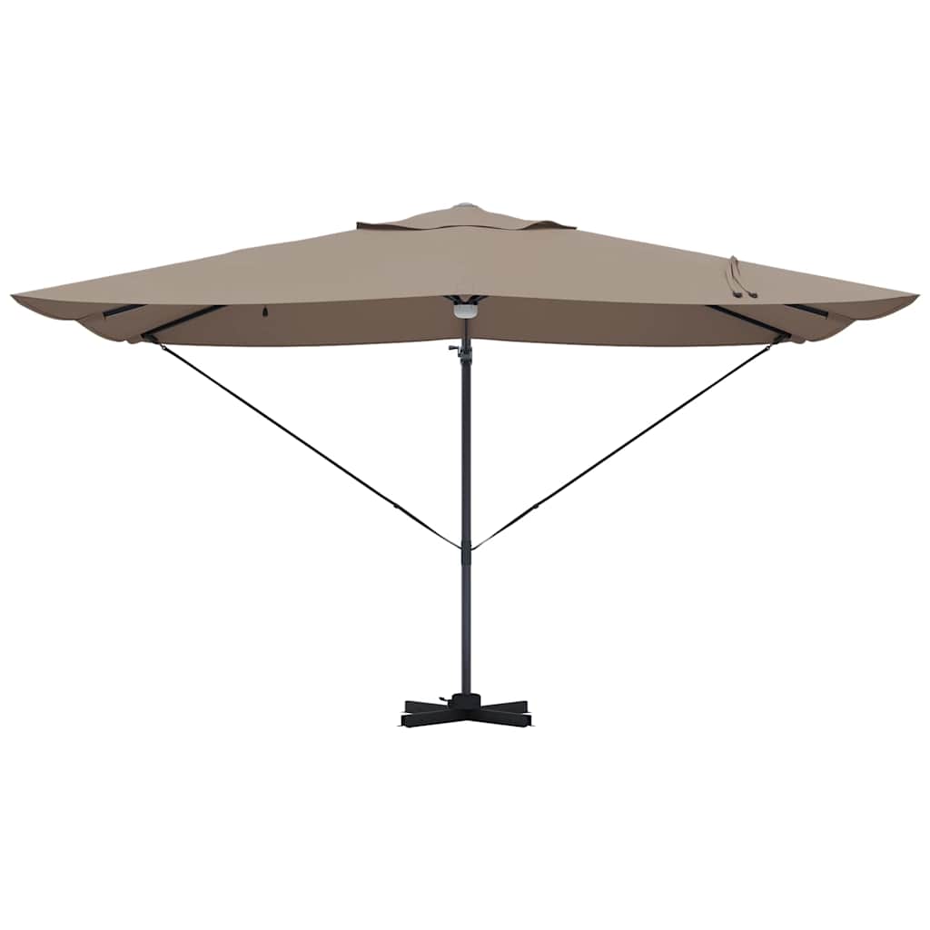 Parasol Taupe 351 x 250 x 253 cm Polyester en Aluminium is nu te koop bij PeponiXL, paradijselijk wonen!
