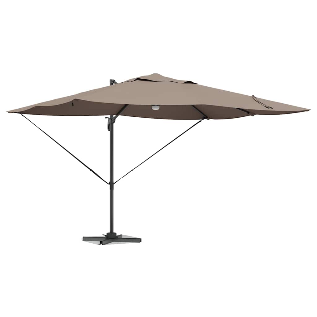Parasol Taupe 351 x 250 x 253 cm Polyester en Aluminium is nu te koop bij PeponiXL, paradijselijk wonen!