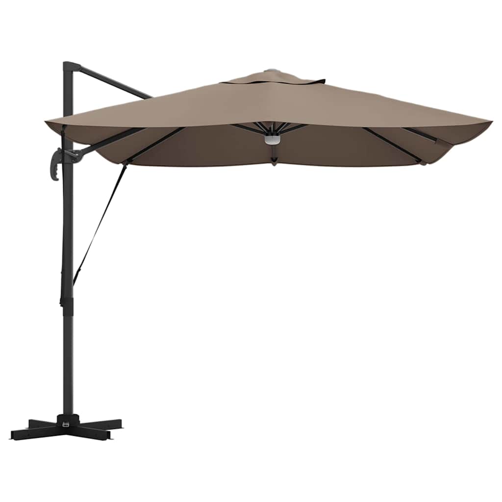 Parasol Taupe 351 x 250 x 253 cm Polyester en Aluminium is nu te koop bij PeponiXL, paradijselijk wonen!