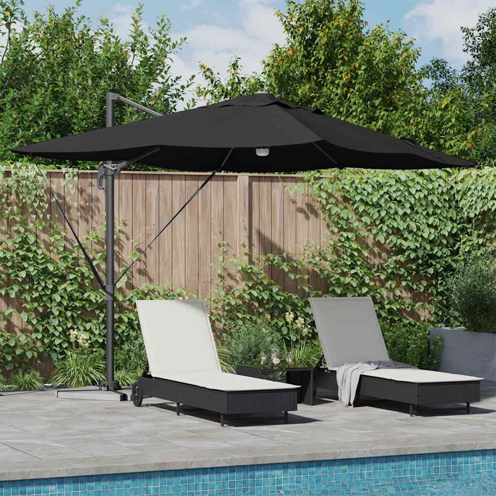 Parasol Zwart 351 x 250 x 253 cm Polyester en Aluminium is nu te koop bij PeponiXL, paradijselijk wonen!