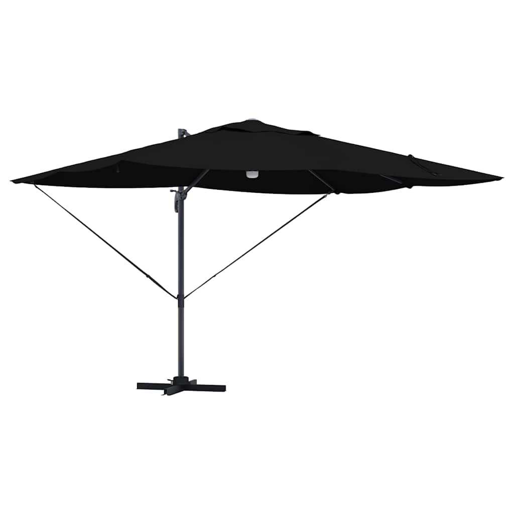 Parasol Zwart 351 x 250 x 253 cm Polyester en Aluminium is nu te koop bij PeponiXL, paradijselijk wonen!