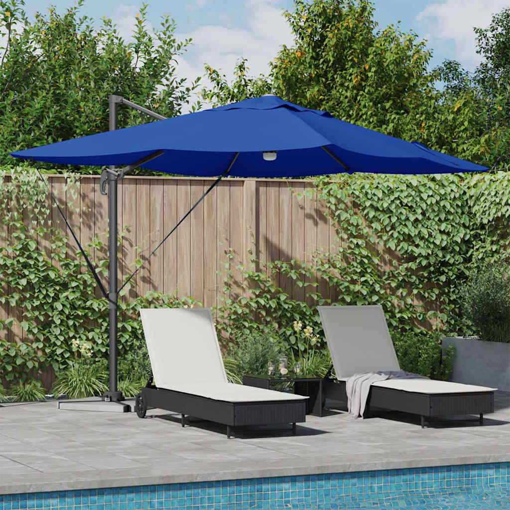 Parasol Azurblauw 351 x 250 x 253 cm Polyester en Aluminium is nu te koop bij PeponiXL, paradijselijk wonen!