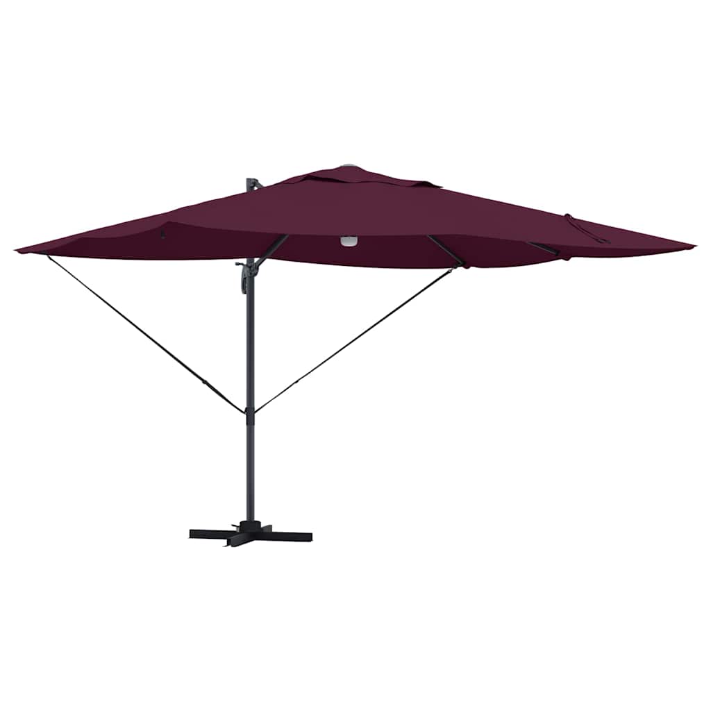 Parasol Bordeaux Rood 351 x 250 x 253 cm Polyester en Aluminium is nu te koop bij PeponiXL, paradijselijk wonen!