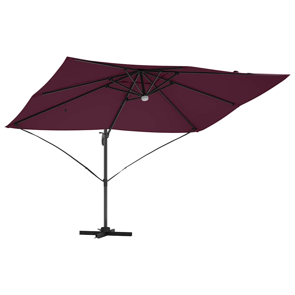 Parasol Bordeaux Rood 351 x 250 x 253 cm Polyester en Aluminium is nu te koop bij PeponiXL, paradijselijk wonen!