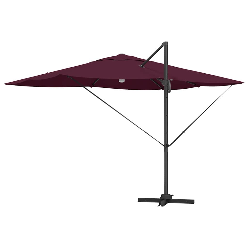 Parasol Bordeaux Rood 351 x 250 x 253 cm Polyester en Aluminium is nu te koop bij PeponiXL, paradijselijk wonen!
