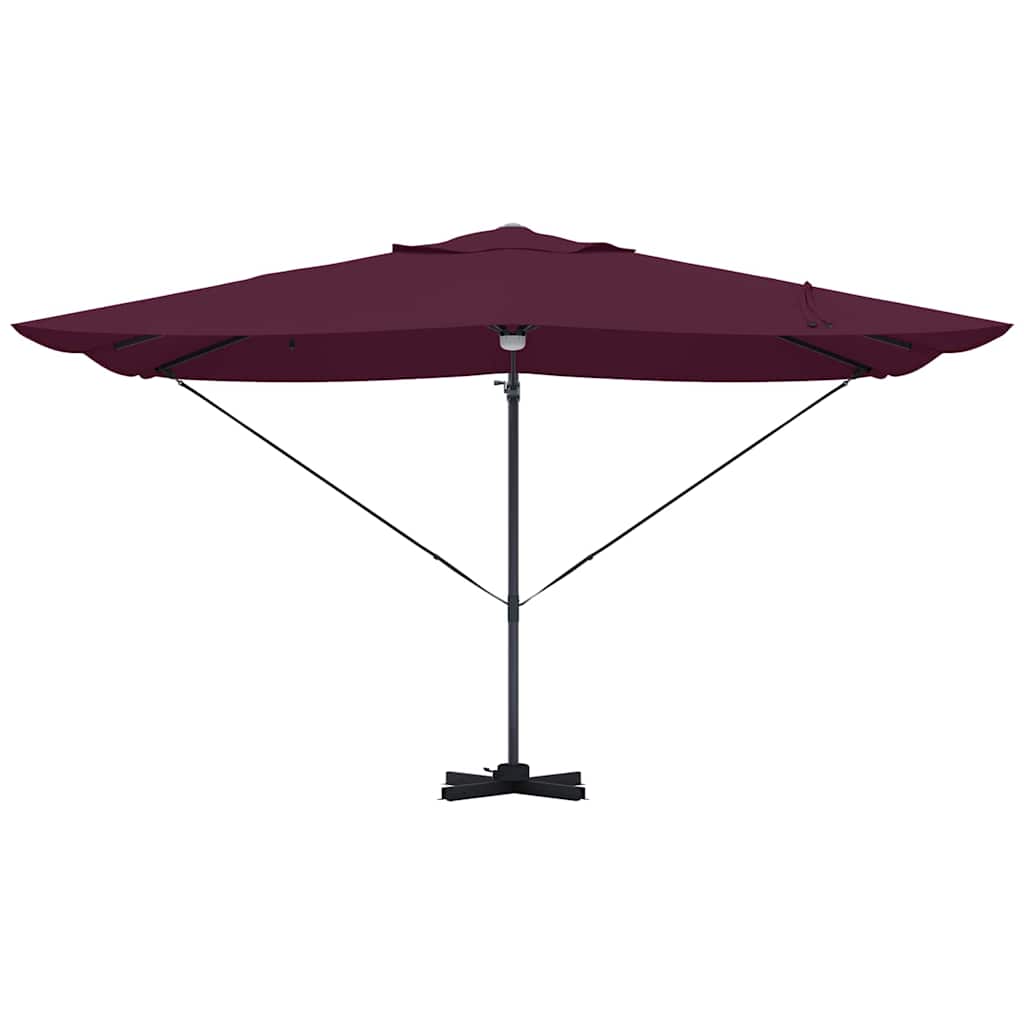Parasol Bordeaux Rood 351 x 250 x 253 cm Polyester en Aluminium is nu te koop bij PeponiXL, paradijselijk wonen!