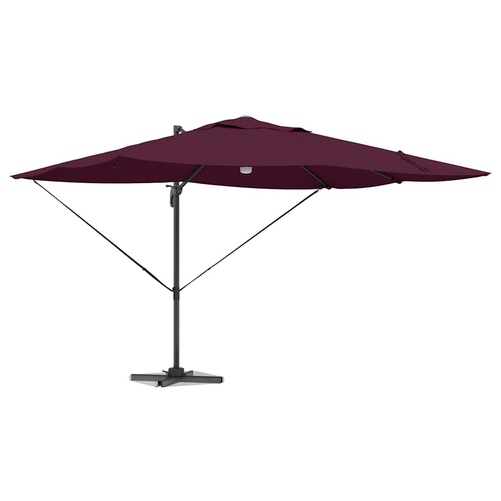 Parasol Bordeaux Rood 351 x 250 x 253 cm Polyester en Aluminium is nu te koop bij PeponiXL, paradijselijk wonen!