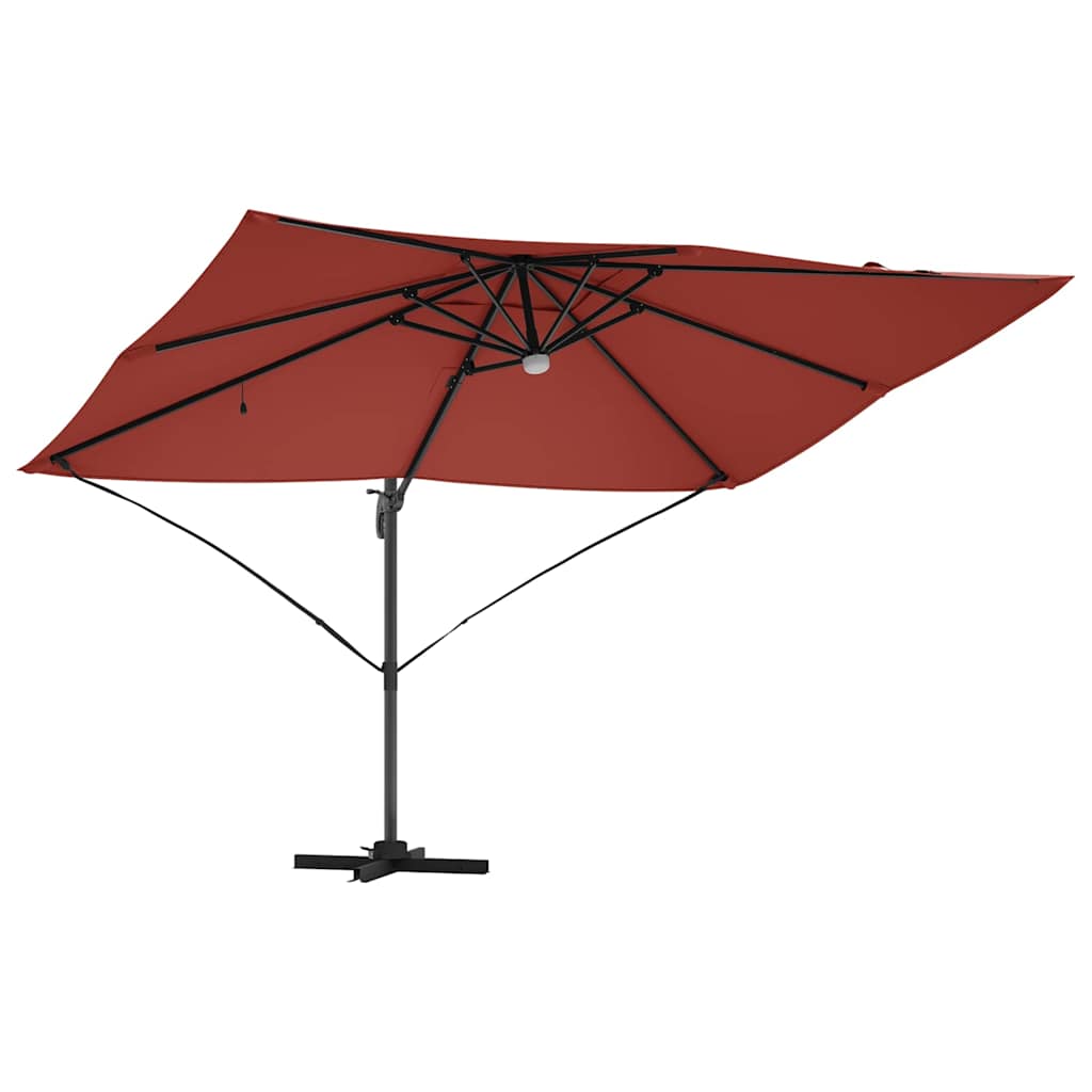 Parasol Terracotta 351 x 250 x 253 cm Polyester en Aluminium is nu te koop bij PeponiXL, paradijselijk wonen!