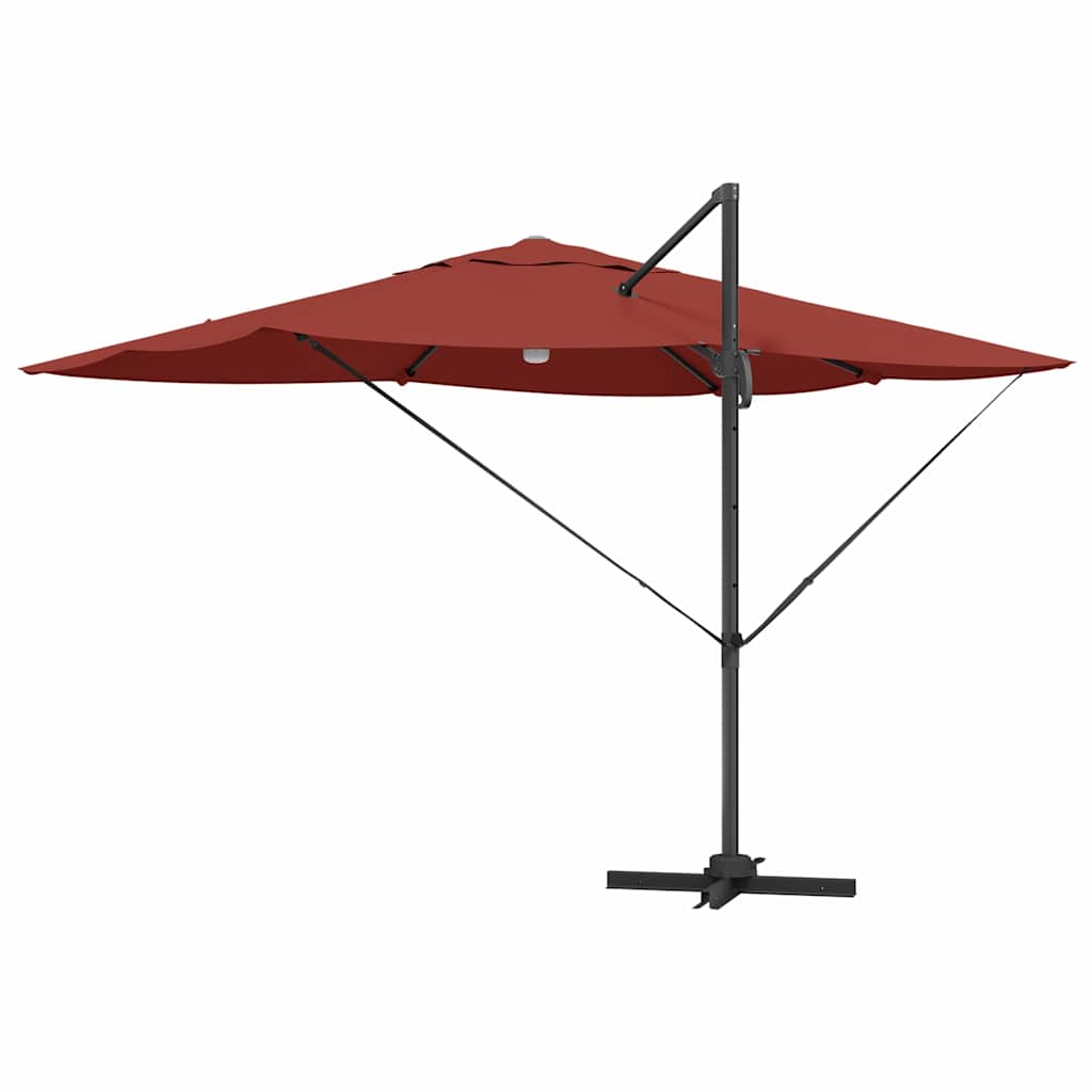 Parasol Terracotta 351 x 250 x 253 cm Polyester en Aluminium is nu te koop bij PeponiXL, paradijselijk wonen!