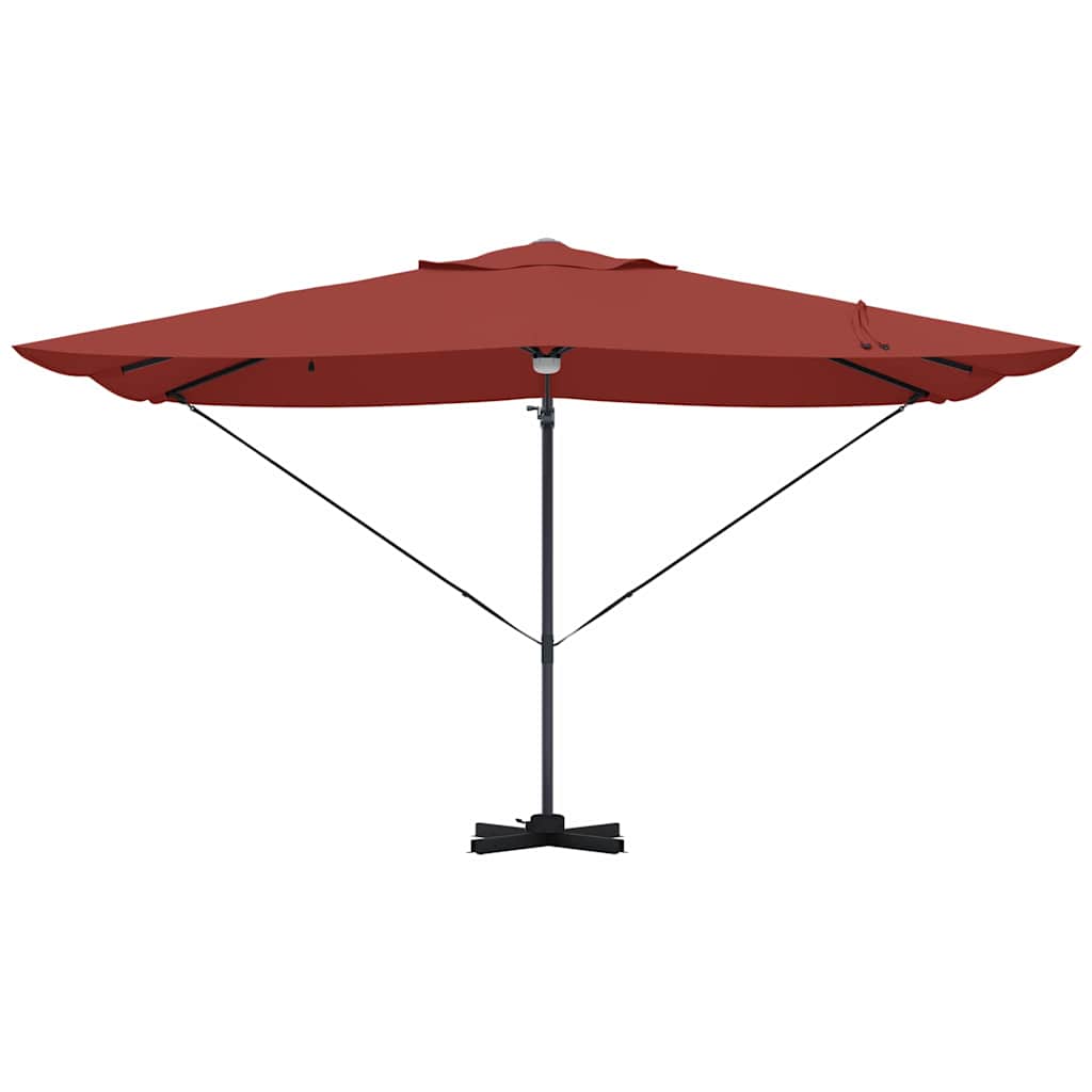 Parasol Terracotta 351 x 250 x 253 cm Polyester en Aluminium is nu te koop bij PeponiXL, paradijselijk wonen!