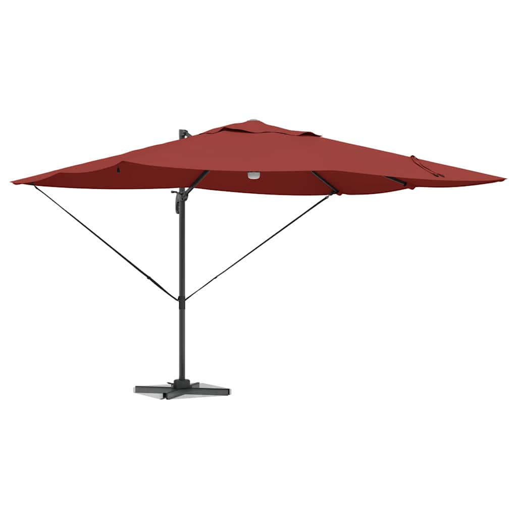 Parasol Terracotta 351 x 250 x 253 cm Polyester en Aluminium is nu te koop bij PeponiXL, paradijselijk wonen!