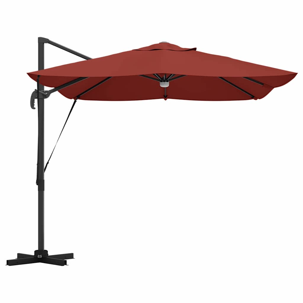 Parasol Terracotta 351 x 250 x 253 cm Polyester en Aluminium is nu te koop bij PeponiXL, paradijselijk wonen!
