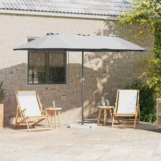 Tuinparasol Zand 370 x 197 x 239 cm Polyester en Aluminium is nu te koop bij PeponiXL, paradijselijk wonen!