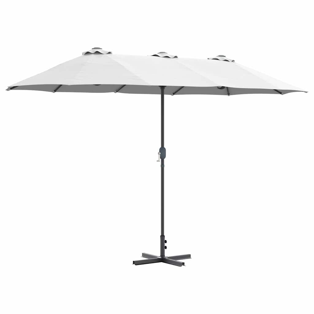 Tuinparasol Zand 370 x 197 x 239 cm Polyester en Aluminium is nu te koop bij PeponiXL, paradijselijk wonen!