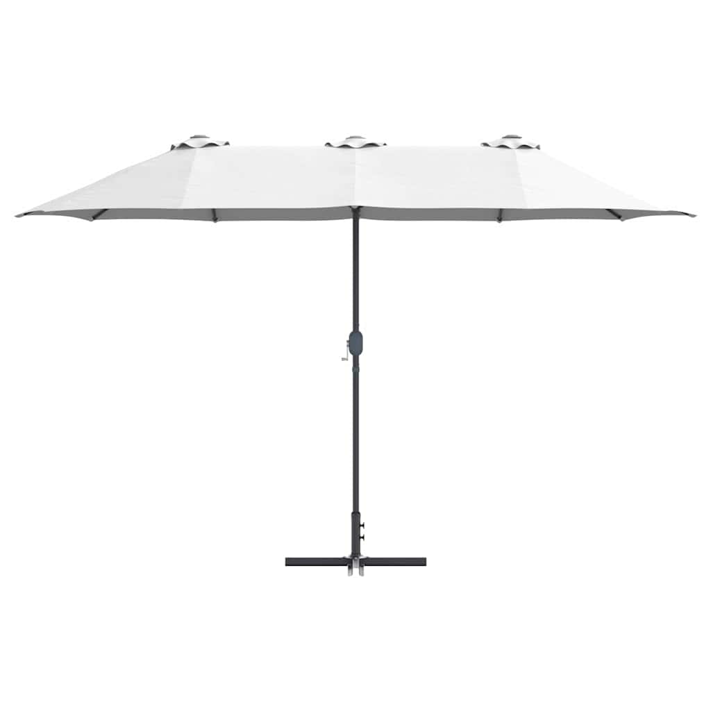 Tuinparasol Zand 370 x 197 x 239 cm Polyester en Aluminium is nu te koop bij PeponiXL, paradijselijk wonen!