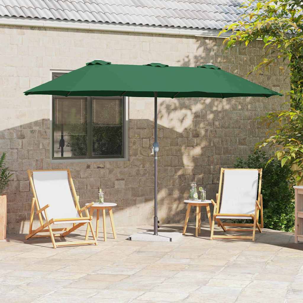 Tuinparasol Groen 370 x 197 x 239 cm Polyester en Aluminium is nu te koop bij PeponiXL, paradijselijk wonen!