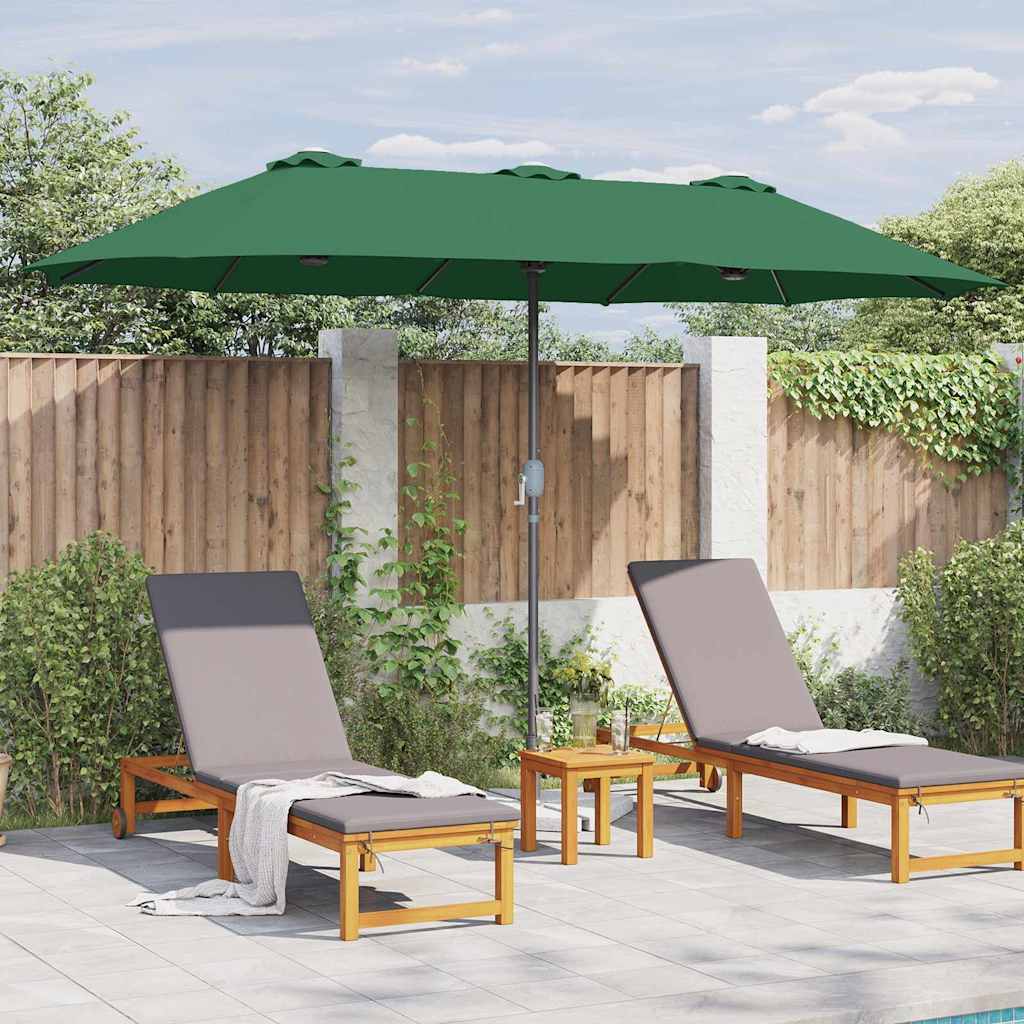 Tuinparasol Groen 370 x 197 x 239 cm Polyester en Aluminium is nu te koop bij PeponiXL, paradijselijk wonen!