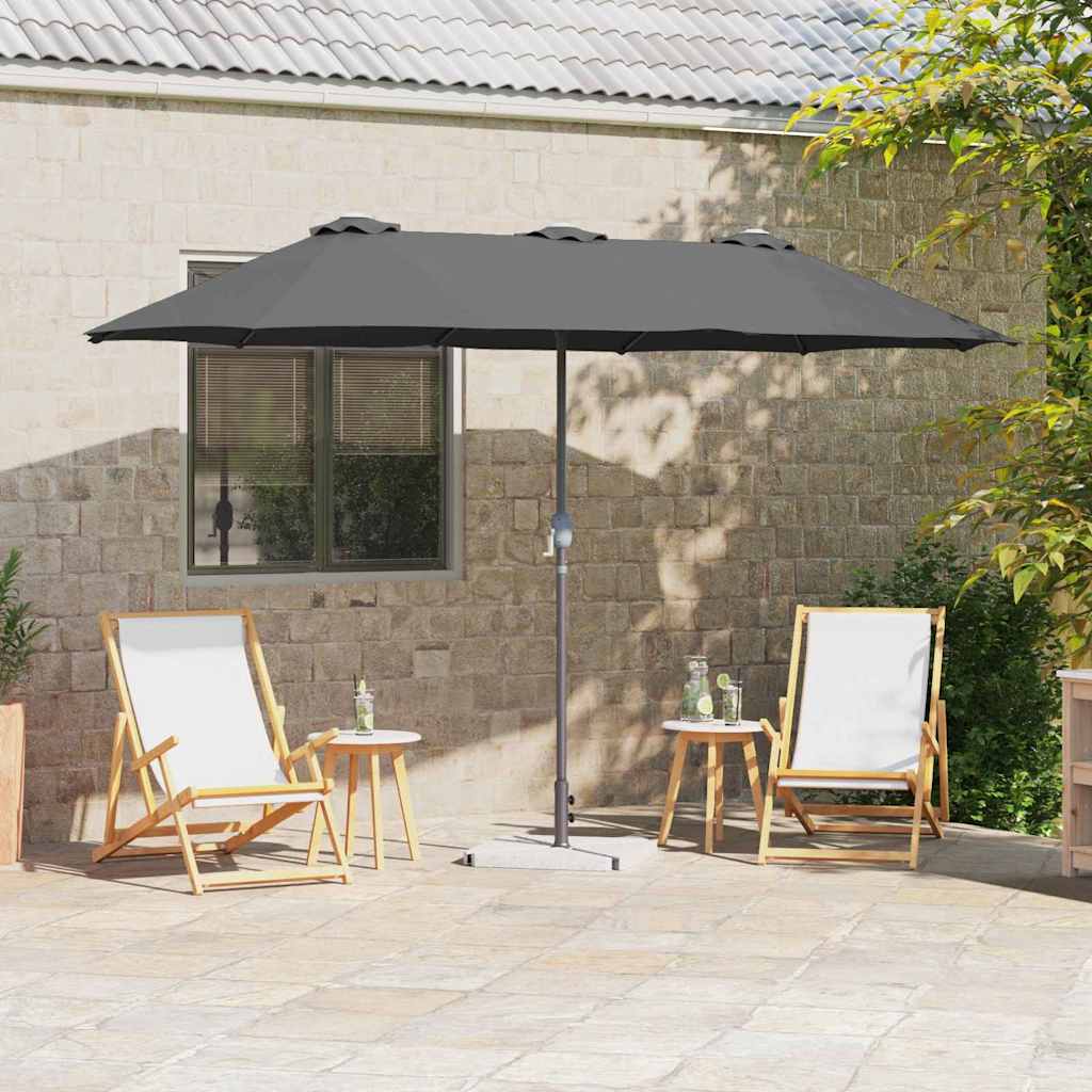 Tuinparasol Antraciet 370 x 197 x 239 cm Polyester en Aluminium is nu te koop bij PeponiXL, paradijselijk wonen!