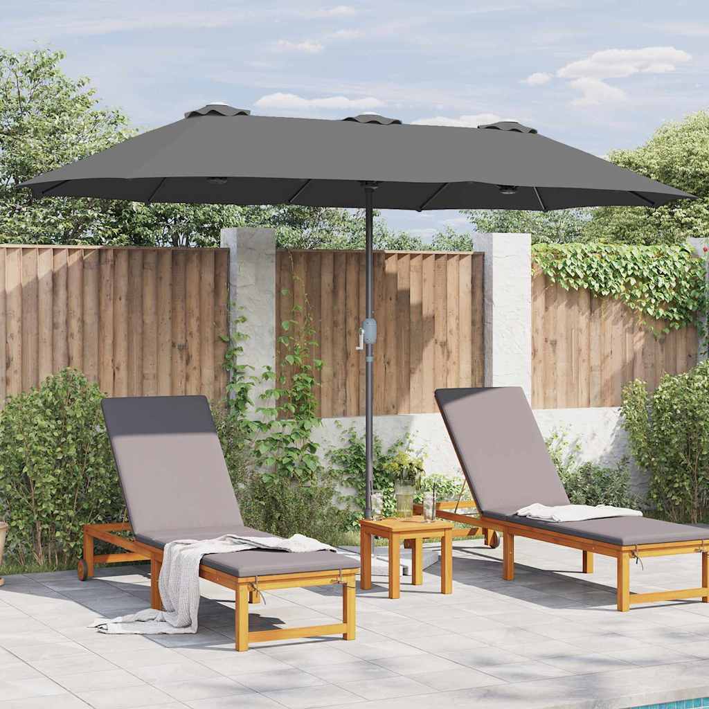 Tuinparasol Antraciet 370 x 197 x 239 cm Polyester en Aluminium is nu te koop bij PeponiXL, paradijselijk wonen!