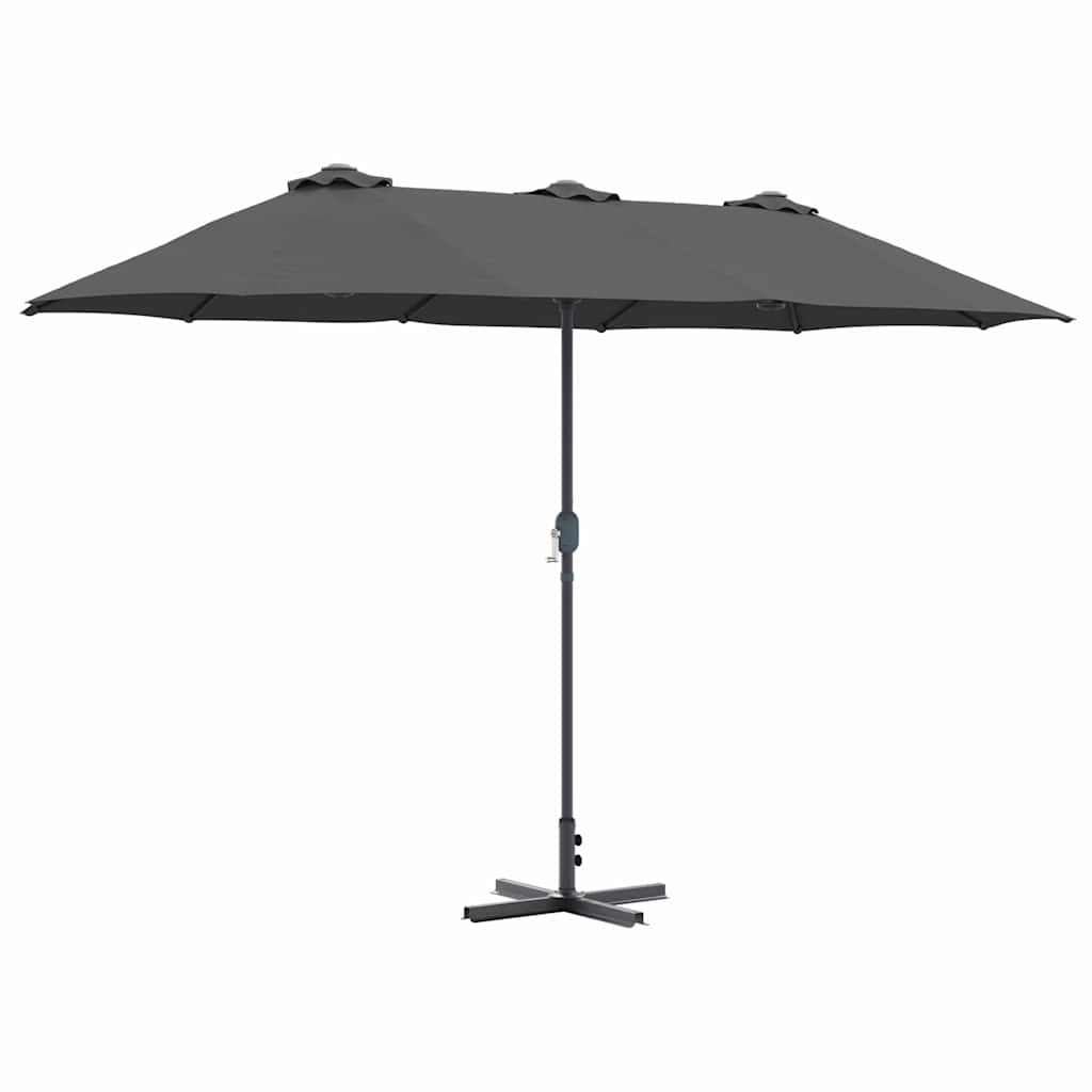 Tuinparasol Antraciet 370 x 197 x 239 cm Polyester en Aluminium is nu te koop bij PeponiXL, paradijselijk wonen!