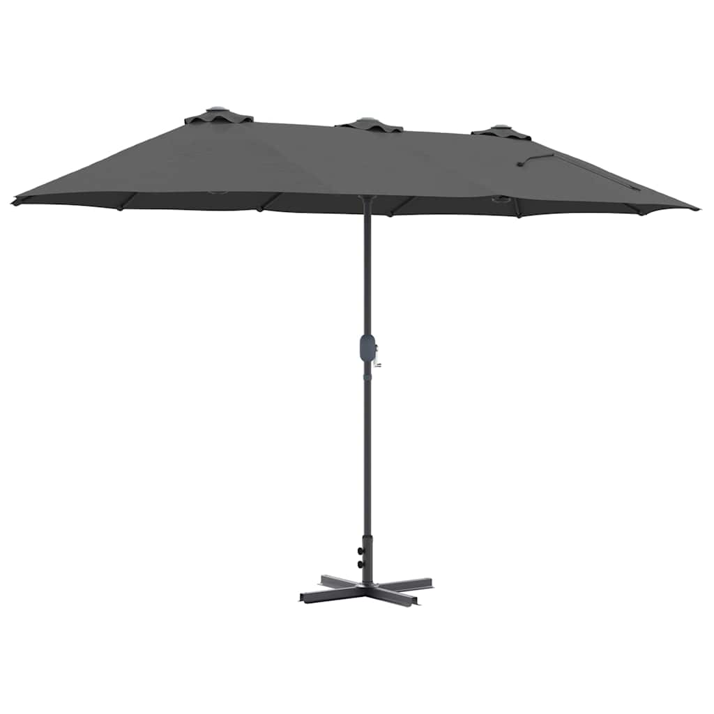Tuinparasol Antraciet 370 x 197 x 239 cm Polyester en Aluminium is nu te koop bij PeponiXL, paradijselijk wonen!