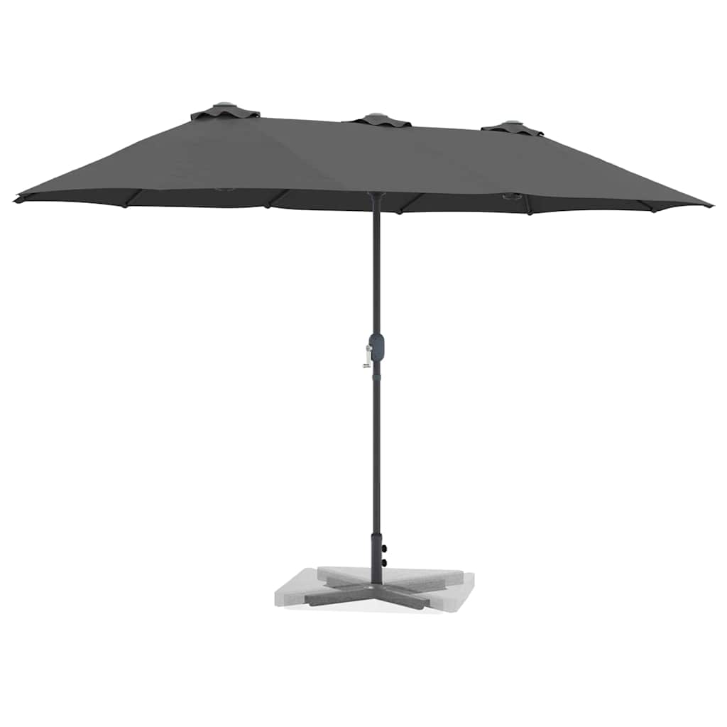 Tuinparasol Antraciet 370 x 197 x 239 cm Polyester en Aluminium is nu te koop bij PeponiXL, paradijselijk wonen!