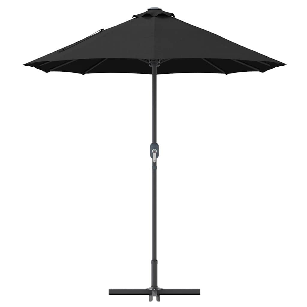 Tuinparasol Zwart 370 x 197 x 239 cm Polyester en Aluminium is nu te koop bij PeponiXL, paradijselijk wonen!