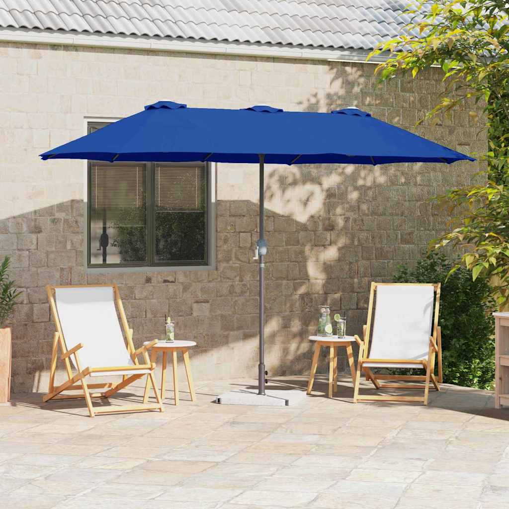 Tuinparasol Azurblauw 370 x 197 x 239 cm Polyester en Aluminium is nu te koop bij PeponiXL, paradijselijk wonen!