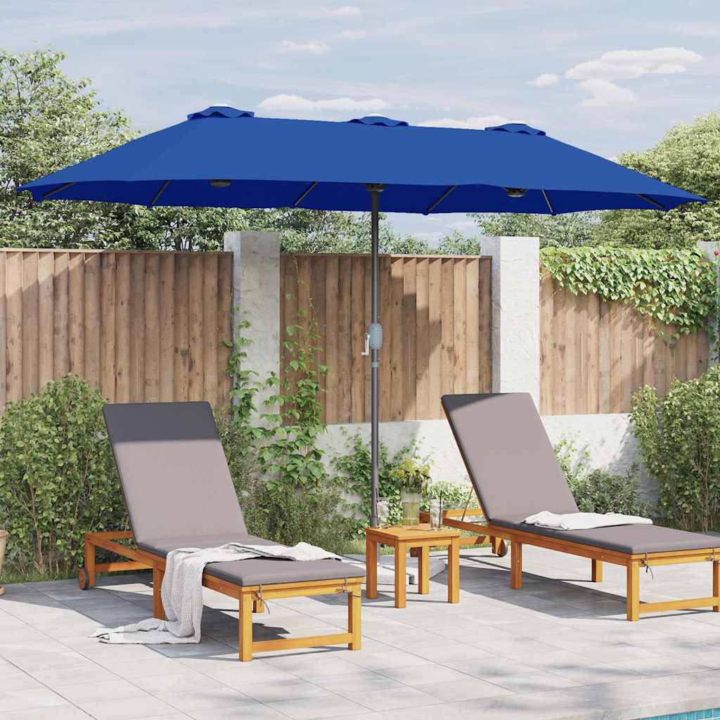 Tuinparasol Azurblauw 370 x 197 x 239 cm Polyester en Aluminium is nu te koop bij PeponiXL, paradijselijk wonen!