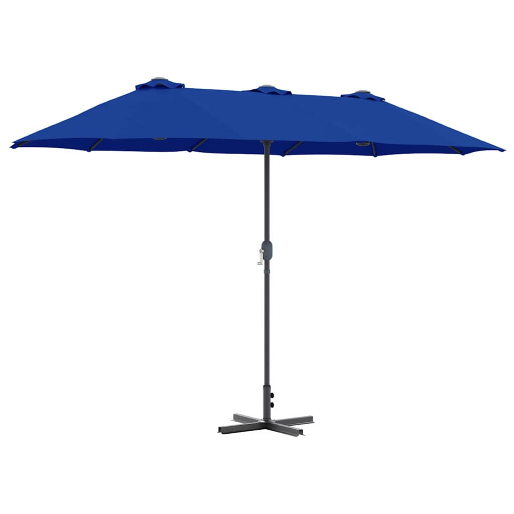 Tuinparasol Azurblauw 370 x 197 x 239 cm Polyester en Aluminium is nu te koop bij PeponiXL, paradijselijk wonen!