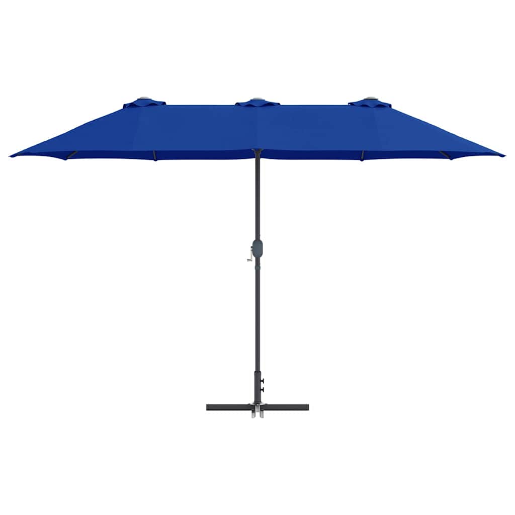 Tuinparasol Azurblauw 370 x 197 x 239 cm Polyester en Aluminium is nu te koop bij PeponiXL, paradijselijk wonen!