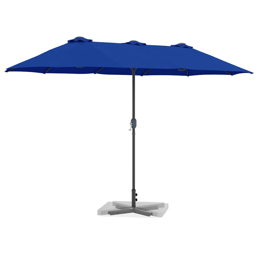 Tuinparasol Azurblauw 370 x 197 x 239 cm Polyester en Aluminium is nu te koop bij PeponiXL, paradijselijk wonen!