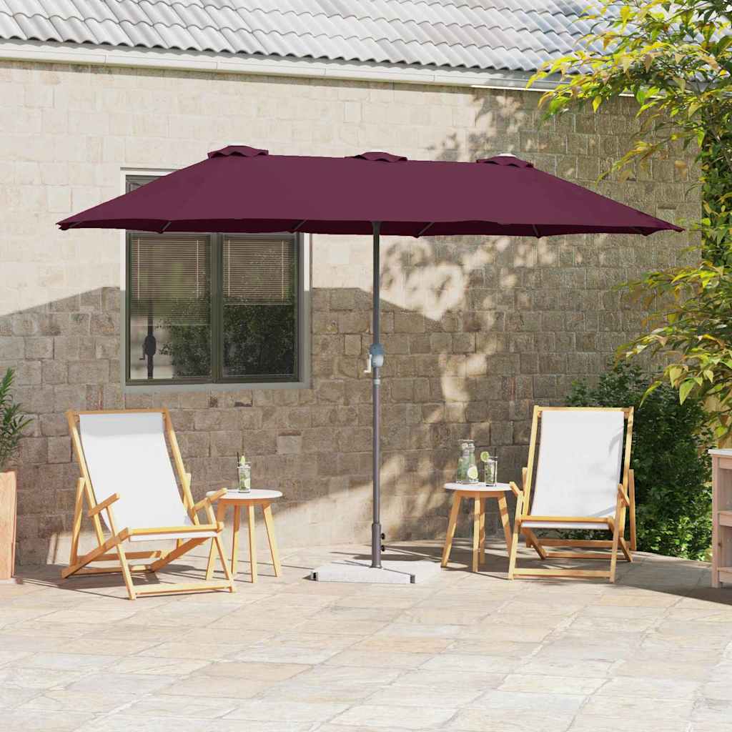 Tuinparasol Bordeaux Rood 370 x 197 x 239 cm is nu te koop bij PeponiXL, paradijselijk wonen!