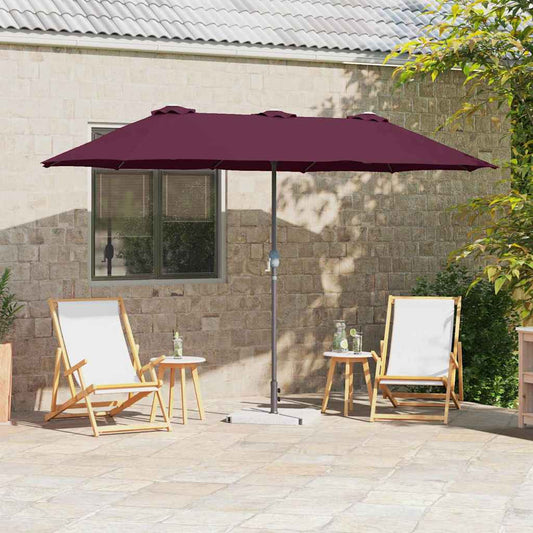 Tuinparasol Bordeaux Rood 370 x 197 x 239 cm is nu te koop bij PeponiXL, paradijselijk wonen!