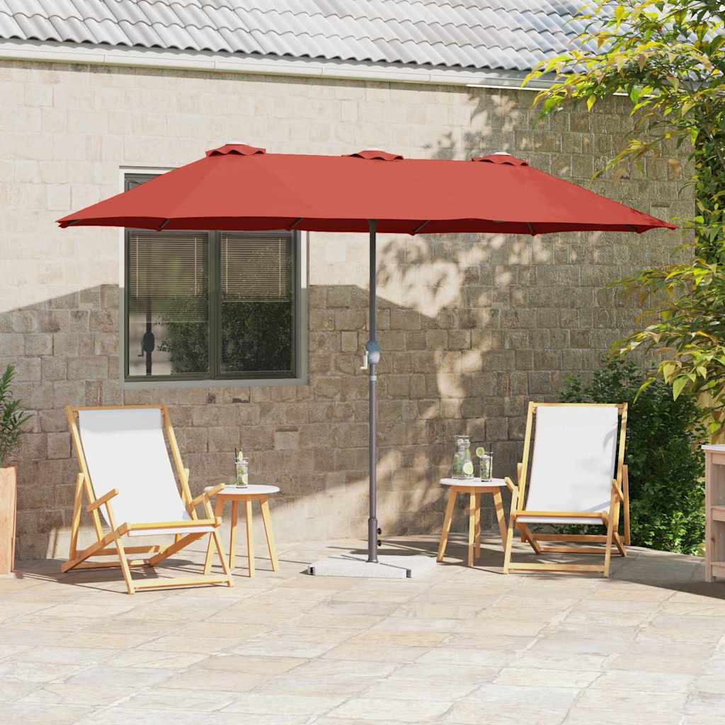 Tuinparasol Terracotta 370 x 197 x 239 cm is nu te koop bij PeponiXL, paradijselijk wonen!