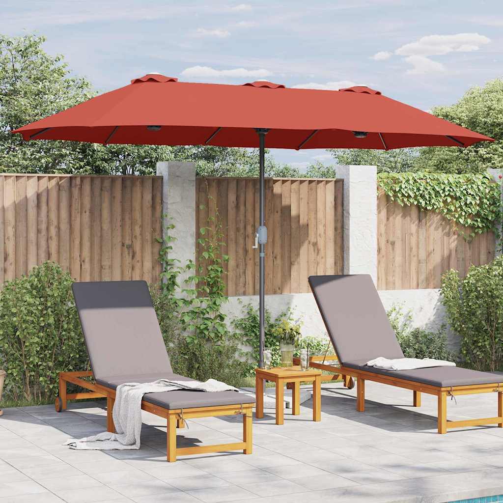 Tuinparasol Terracotta 370 x 197 x 239 cm is nu te koop bij PeponiXL, paradijselijk wonen!