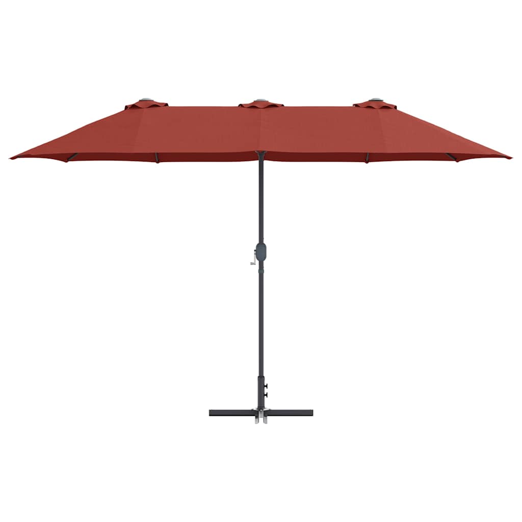 Tuinparasol Terracotta 370 x 197 x 239 cm is nu te koop bij PeponiXL, paradijselijk wonen!