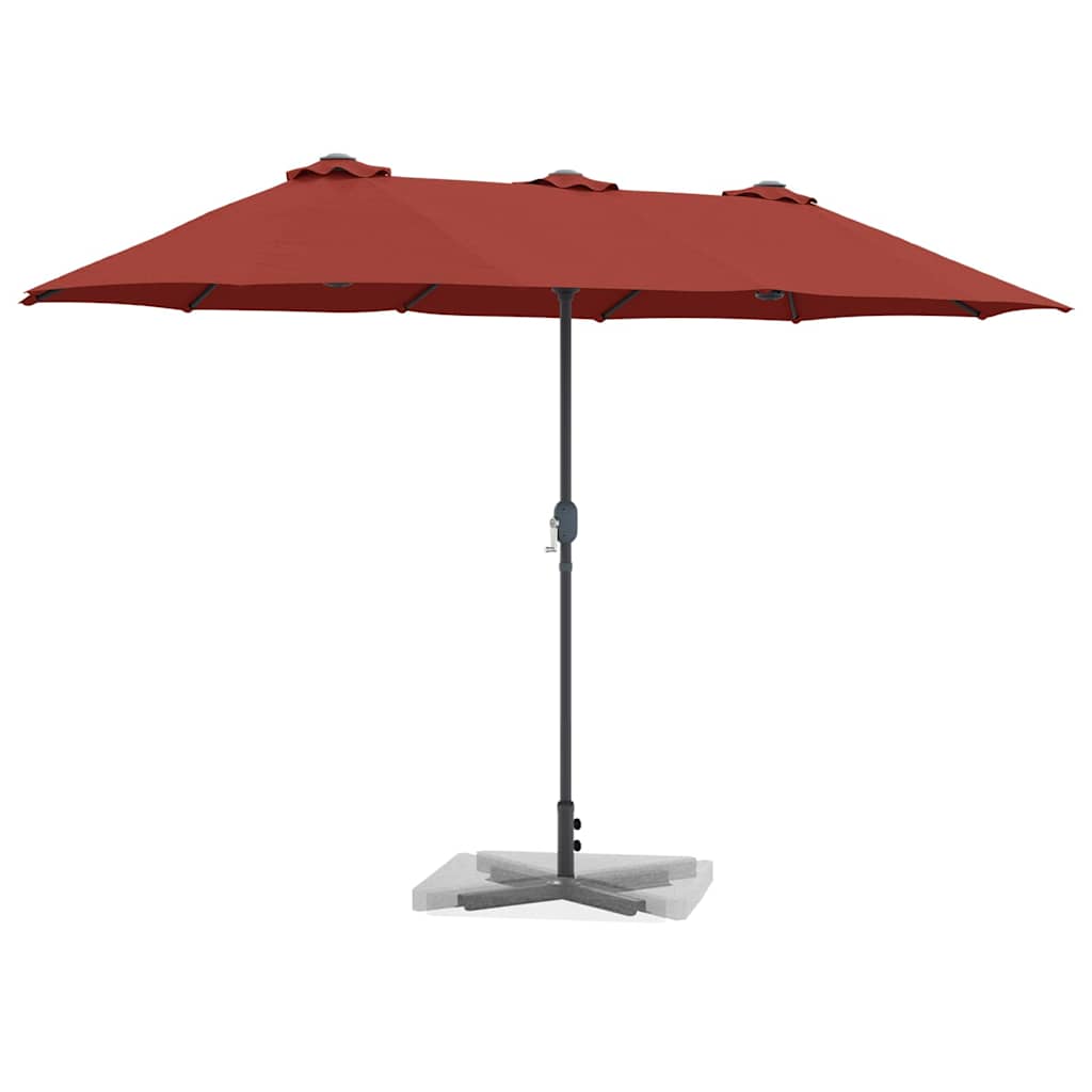 Tuinparasol Terracotta 370 x 197 x 239 cm is nu te koop bij PeponiXL, paradijselijk wonen!