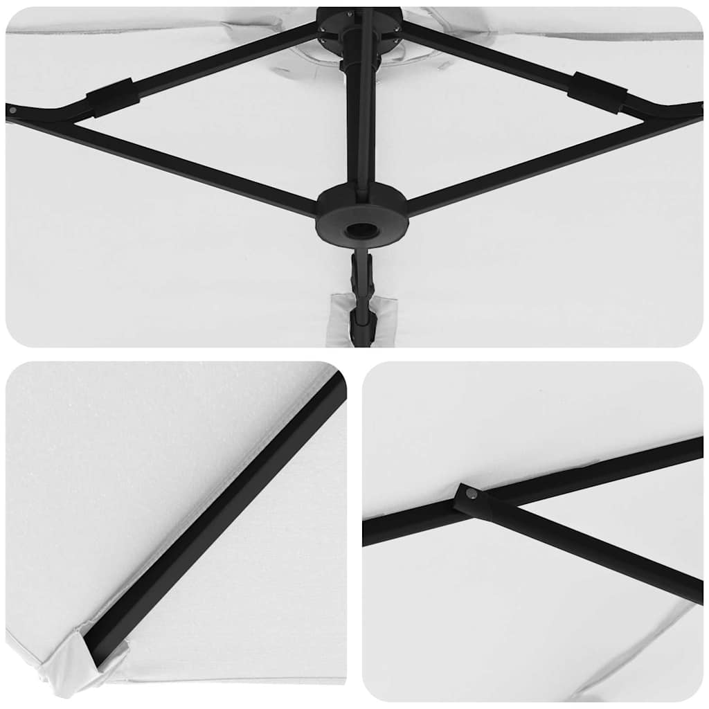 Parasol Zand 372 x 198 x 243 cm Polyester en Aluminium is nu te koop bij PeponiXL, paradijselijk wonen!