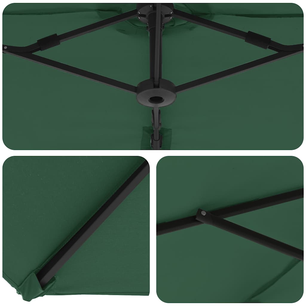 Parasol Groen 372 x 198 x 243 cm Polyester en Aluminium is nu te koop bij PeponiXL, paradijselijk wonen!