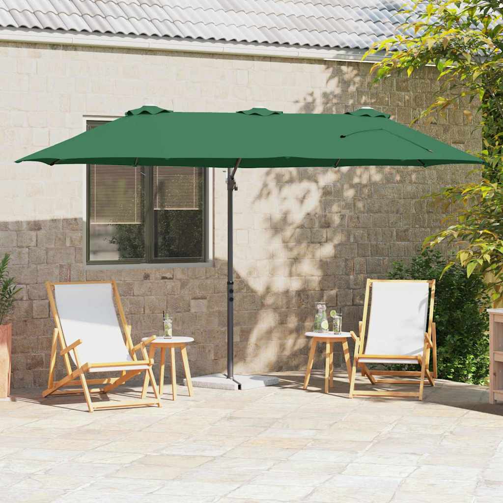 Parasol Groen 372 x 198 x 243 cm Polyester en Aluminium is nu te koop bij PeponiXL, paradijselijk wonen!