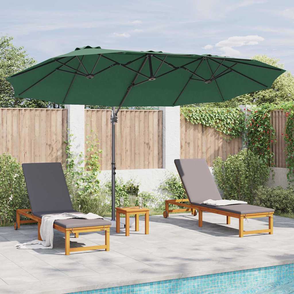 Parasol Groen 372 x 198 x 243 cm Polyester en Aluminium is nu te koop bij PeponiXL, paradijselijk wonen!