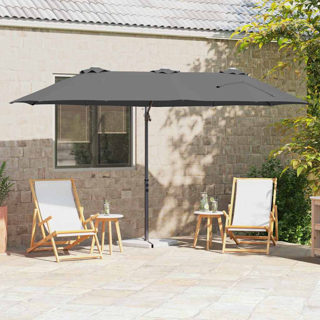 Parasol Antraciet 372 x 198 x 243 cm Polyester en Aluminium is nu te koop bij PeponiXL, paradijselijk wonen!