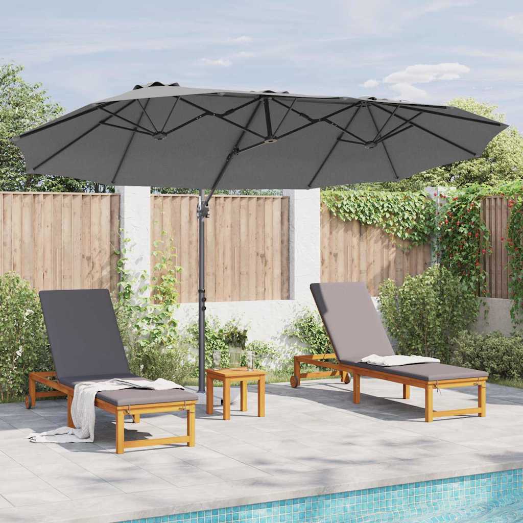 Parasol Antraciet 372 x 198 x 243 cm Polyester en Aluminium is nu te koop bij PeponiXL, paradijselijk wonen!